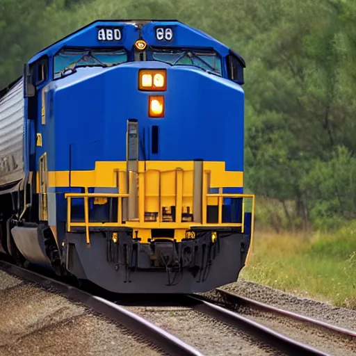 Image similar to csx locomotive running through walmart