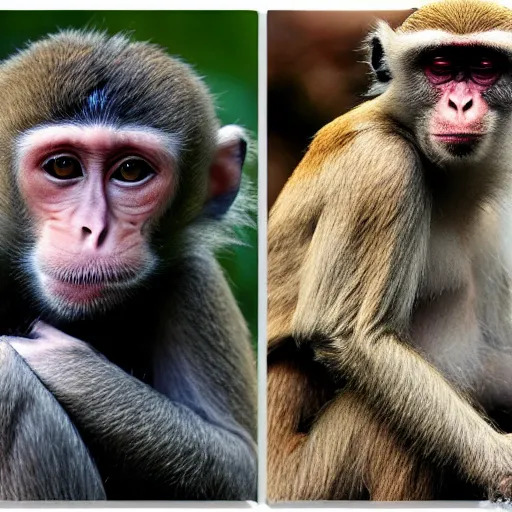 Image similar to evolution from monkey to man, 4 pictures,