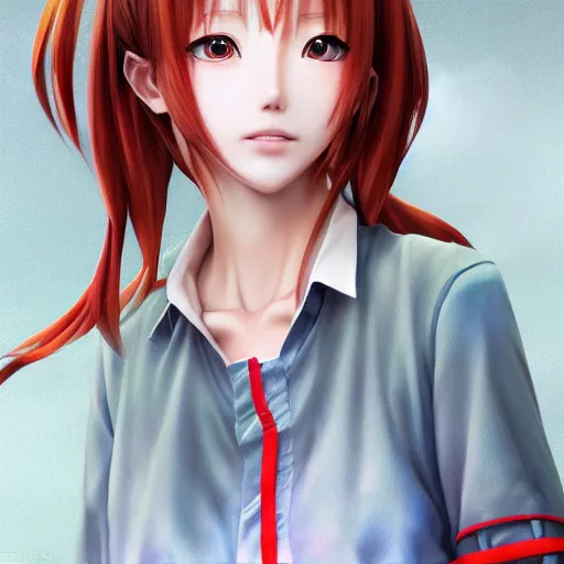 Prompt: ultra-detailed, HD semirealistic anime CG concept art digital painting of a redhead close-up Japanese schoolgirl, by a Chinese artist at ArtStation, by Huang Guangjian, Fenghua Zhong, Ruan Jia, Xin Jin and Wei Chang. Realistic artwork of a Chinese videogame, gentle an harmonic colors.