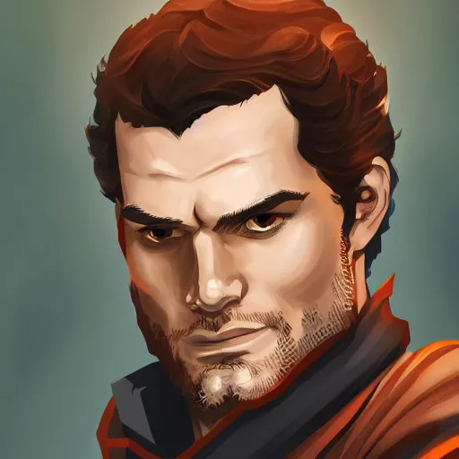 Prompt: henry cavill as a d & d fantasy cultist, digital art, trending on, artstation