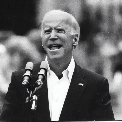 Image similar to joe biden 1980s street performer