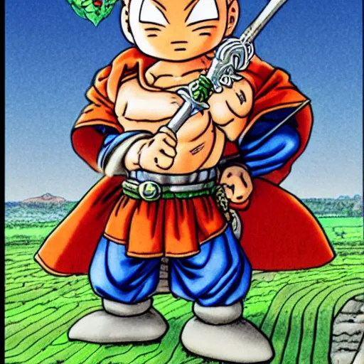 Image similar to onion knight by akira toriyama