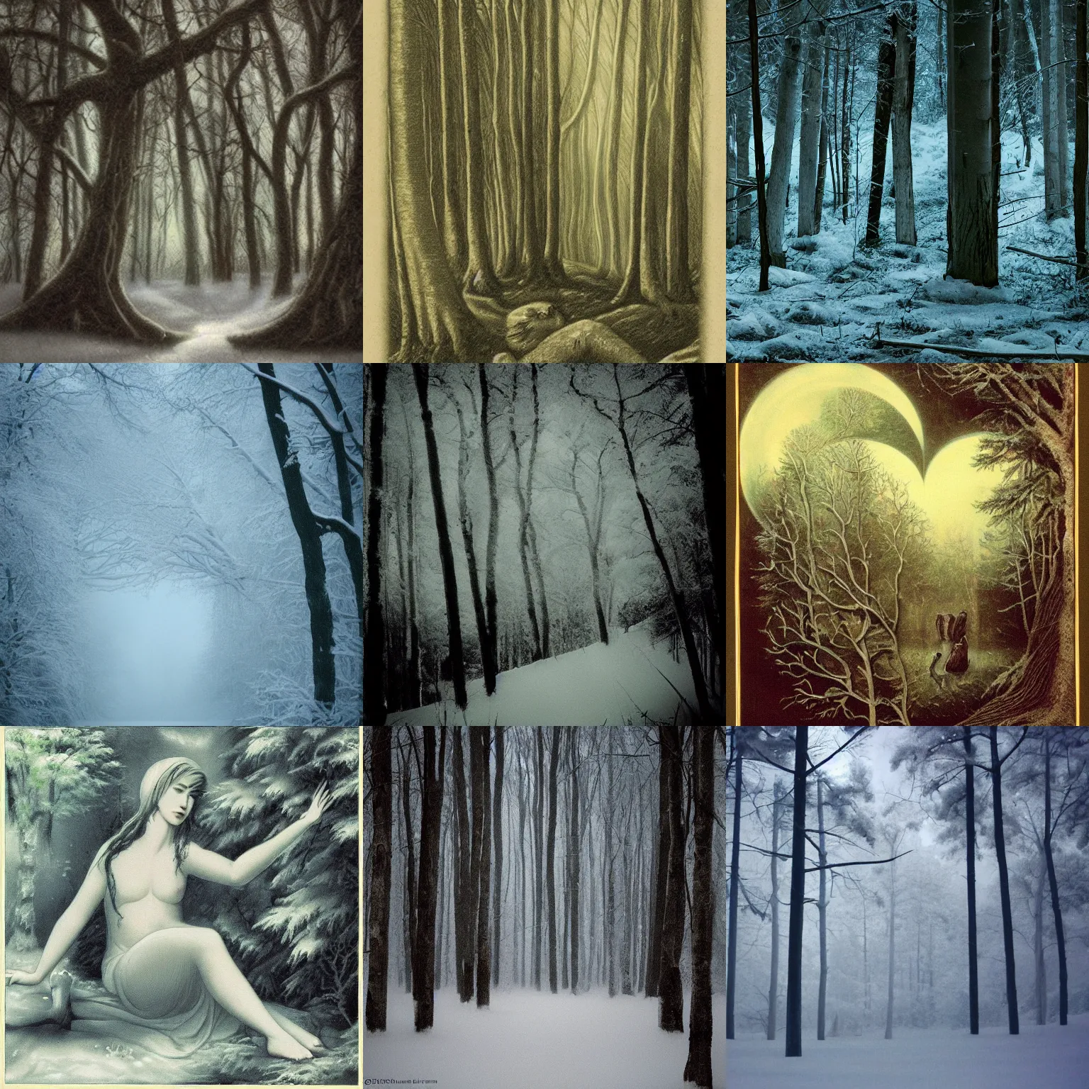 Prompt: Permeate me, O night, as with the forest you did, for heart is cold, cold as ice