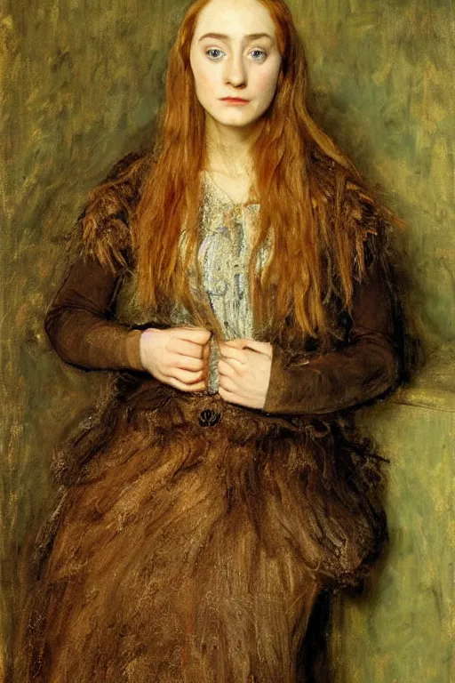 Image similar to a true-to-life portrait of Saoirse Ronan painted by John Everett Millais, realistic