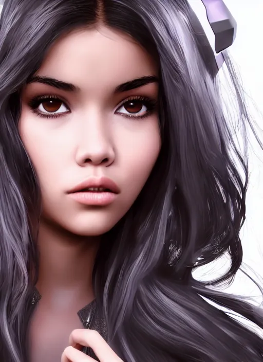 Image similar to Madison Beer as a video game character, digital art, unreal engine, unreal engine render, blender render, render, 4k, coherent