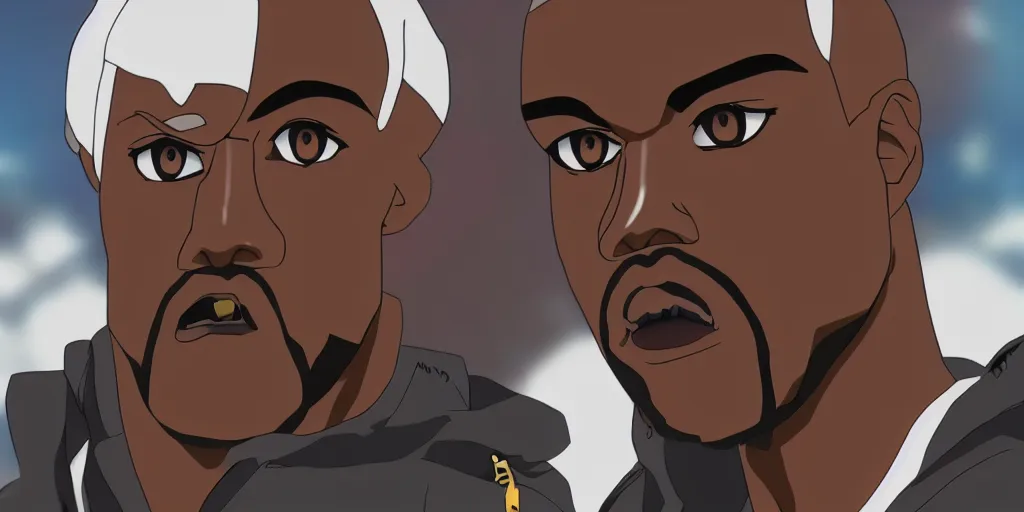 Prompt: Kanye West as a anime character, 8K UHD, cinematic