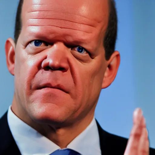 Prompt: Olaf Scholz as Terminator