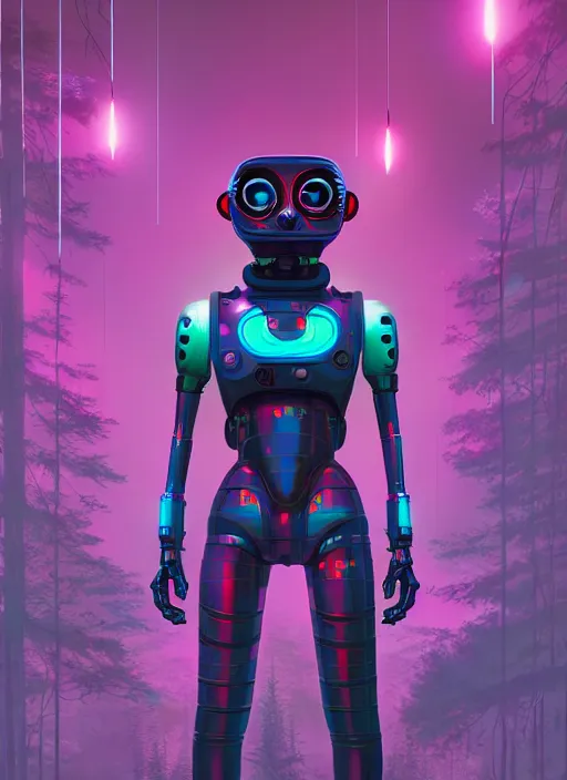 Image similar to cyber monkey in the scifi forest, in style james jean, ilya kuvshinov, hot colors, ultra clear detailed. 8 k. elegant, intricate, octane render