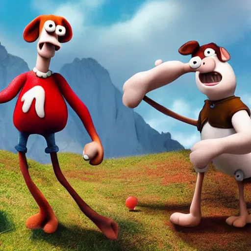 Prompt: artwork by aardman animations