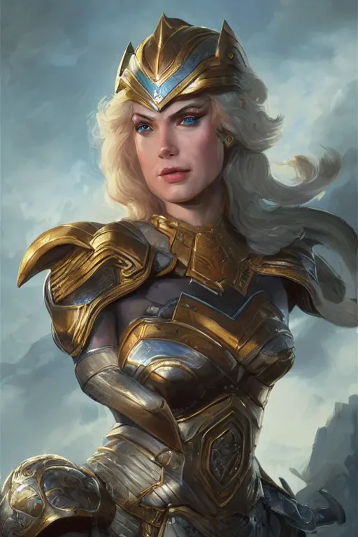 Image similar to amazon valkyrie athena, d & d, fantasy, portrait, highly detailed, headshot, digital painting, trending on artstation, concept art, sharp focus, illustration, art by artgerm and greg rutkowski and magali villeneuve