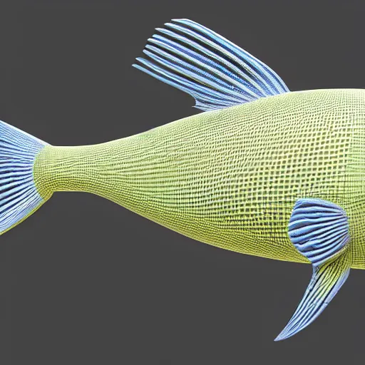 Prompt: a fish with human legs and arms, insanely detailed 3D Render