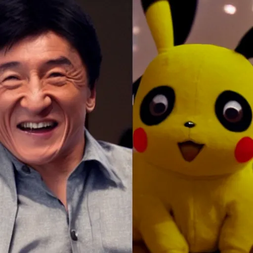 Prompt: jackie chan as a pikachu