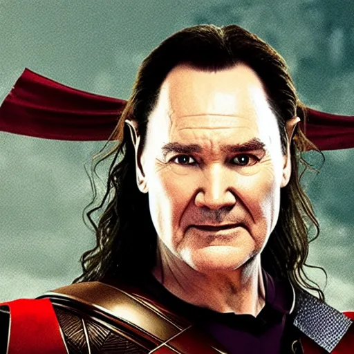 Prompt: norm macdonald as Loki in Thor