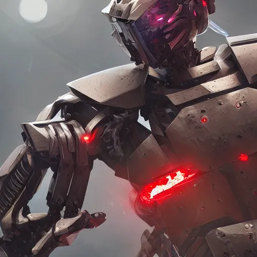 Image similar to advanced humanoid combat robot with blade-arms slaughtering humans in 2020, close up combat photography by Feng Zhu, highly detailed, excellent composition, cinematic concept art, dramatic lighting, trending on ArtStation