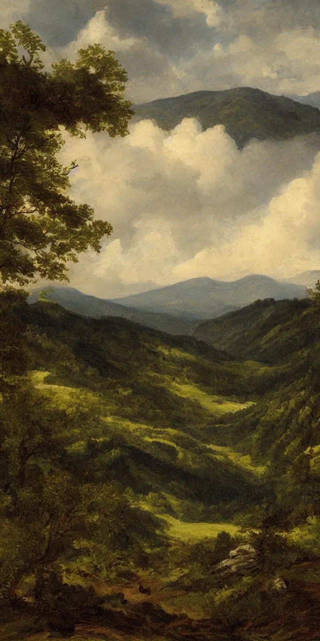 Prompt: appalachians mountains, by vincent van oggh