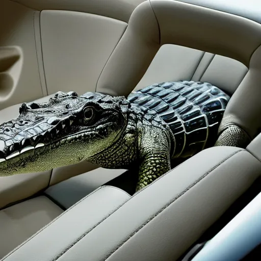 Image similar to interior crocodile alligator, I drive Chevrolet movie theater