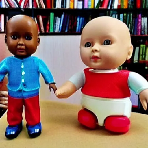 Image similar to doll of lee kuan yew for children from fisher price, colourful, Singapore children's toy