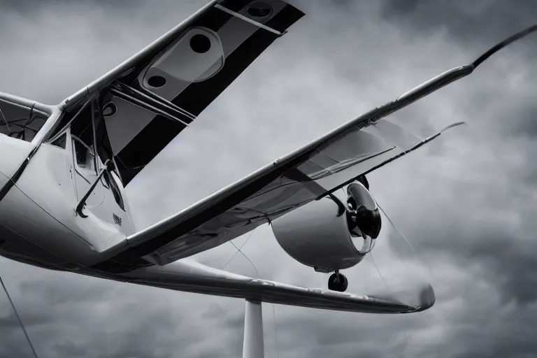 Prompt: close up product photograph of a happy smiling Cessna aircraft caricature, DSLR, raytraced, overcast day, 4k