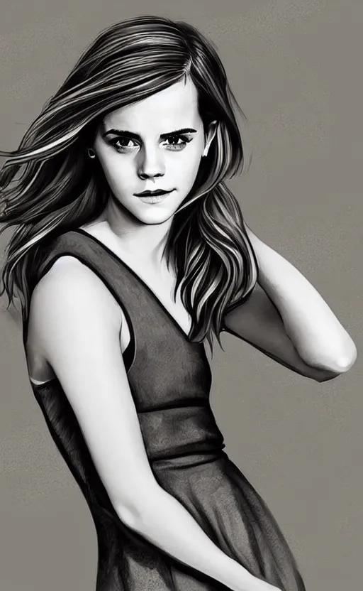 Image similar to Digital art of Emma Watson by RossDraws