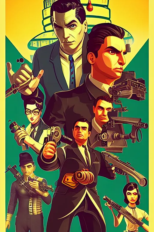 Image similar to 8 k hd poster of revolution, pop art, pixel, bioshock art style, gta chinatown art style, 8 k uhd character details, 8 k uhd art by artgerm richard hamilton and mimmo rottela