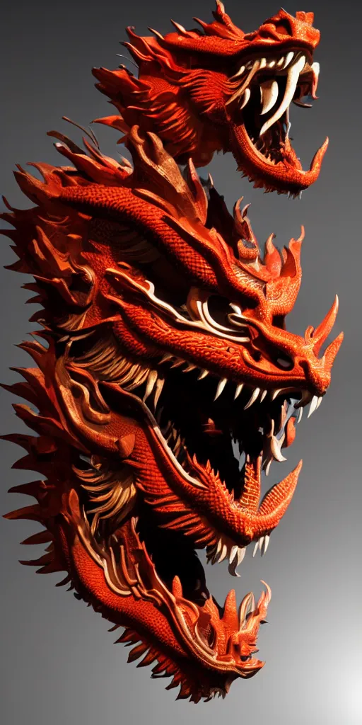 Image similar to a beautiful delicate huge mega chinese dragon head, solid background, electron flow, android, mechanical, metal, model design, fine texture structure, hyper detailed, perfect shadows, atmospheric lighting, 3 d render, in the style of pascal blanche and sparth juan zigor samaniego, paul pepera pablo roldan, displayed in the exhibition hall, 4 k hd