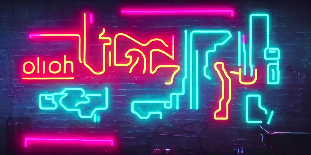 Image similar to twitch, cyberpunk, neon, glow, neon sign