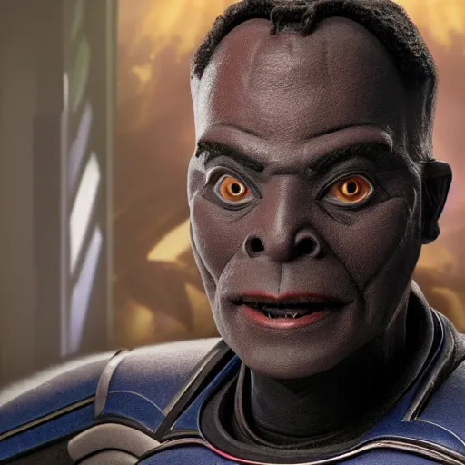 Image similar to bortus of the orville realistic