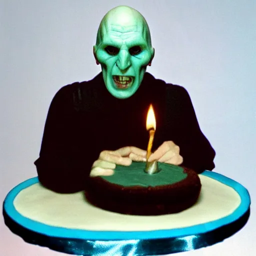 Prompt: voldemort eating a cake