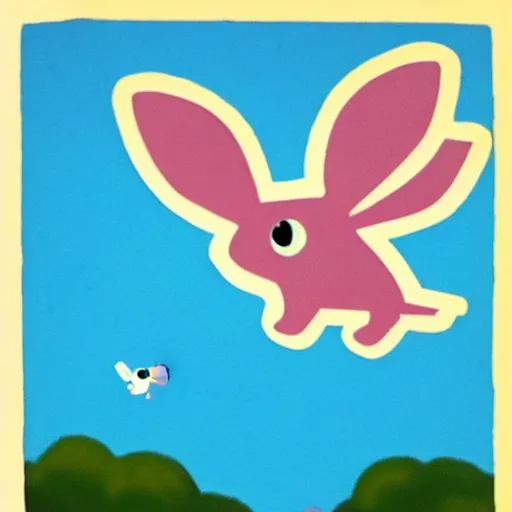 Prompt: a flying rabbit