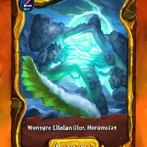 Image similar to air elemental giant golem, air and tornado theme, hearthstone art style, epic fantasy card game art