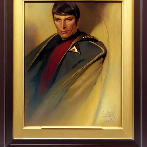 Image similar to a portrait of a bird birdman avian star trek captain. highly detailed painting by gaston bussiere, craig mullins, j. c. leyendecker, furry