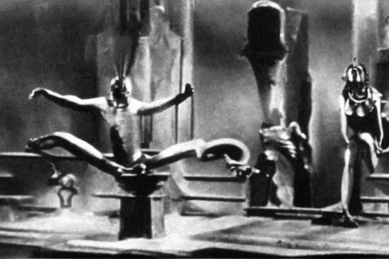 Image similar to movie still from metropolis, 1 9 2 7