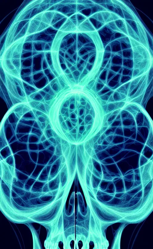 Image similar to skull made of Fractal flame