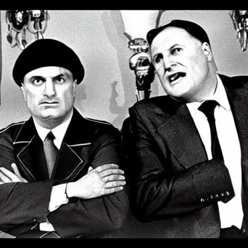 Prompt: a sitcom about hiter and mussolini from the 1 9 8 0 s