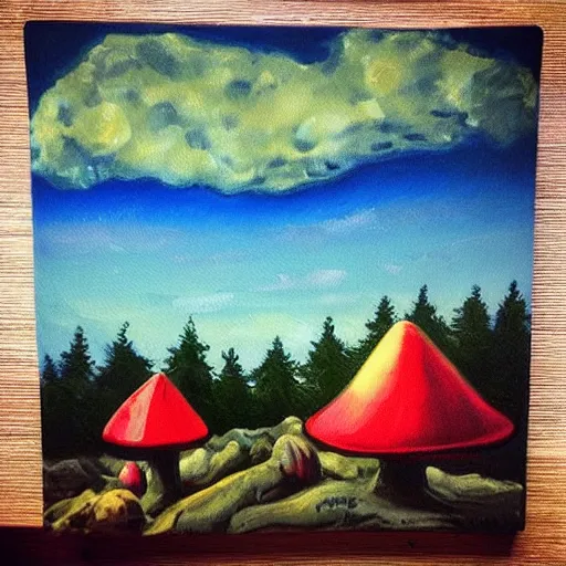 Image similar to “⛺️🍄 oil panting”