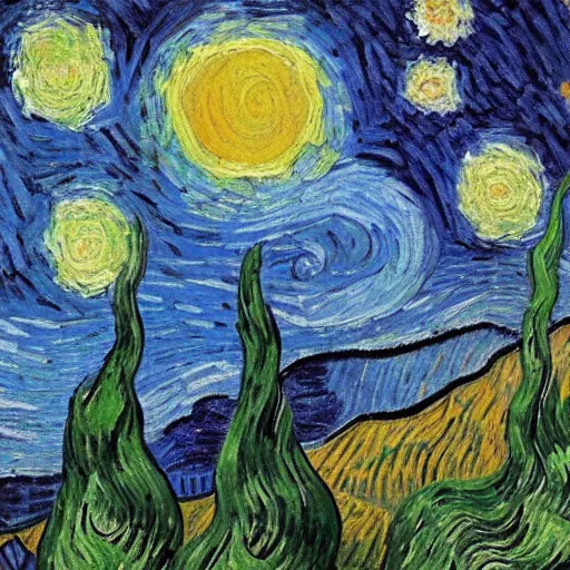 Image similar to artwork by van gogh