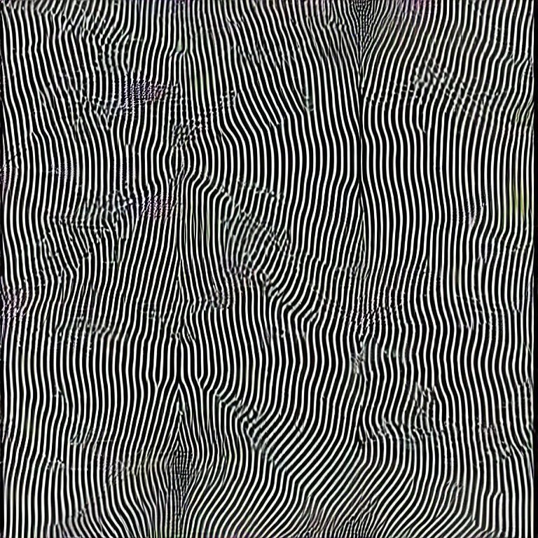 Image similar to a beautiful face made of illusory motion dazzle camouflage perlin noise optical illusion