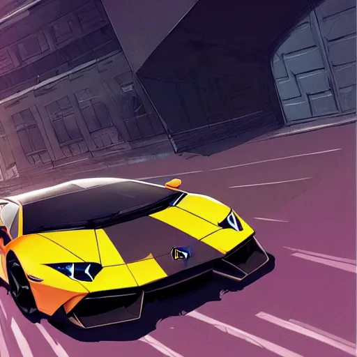 Image similar to lamborghini official fanart behance hd artstation by jesper ejsing, by rhads, makoto shinkai and lois van baarle, ilya kuvshinov, ossdraws, by feng zhu and loish and laurie greasley, victo ngai, andreas rocha, john harris