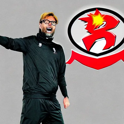 Prompt: jurgen klopp going super saiyan, anime, manga, epic