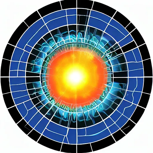 Image similar to blueprints for a fusion reactor