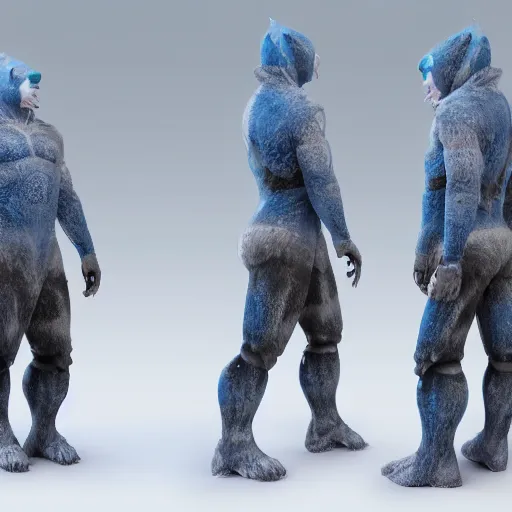 Prompt: frost character, full body, hyper realistic, photoreal render, octane render, trending on artstation