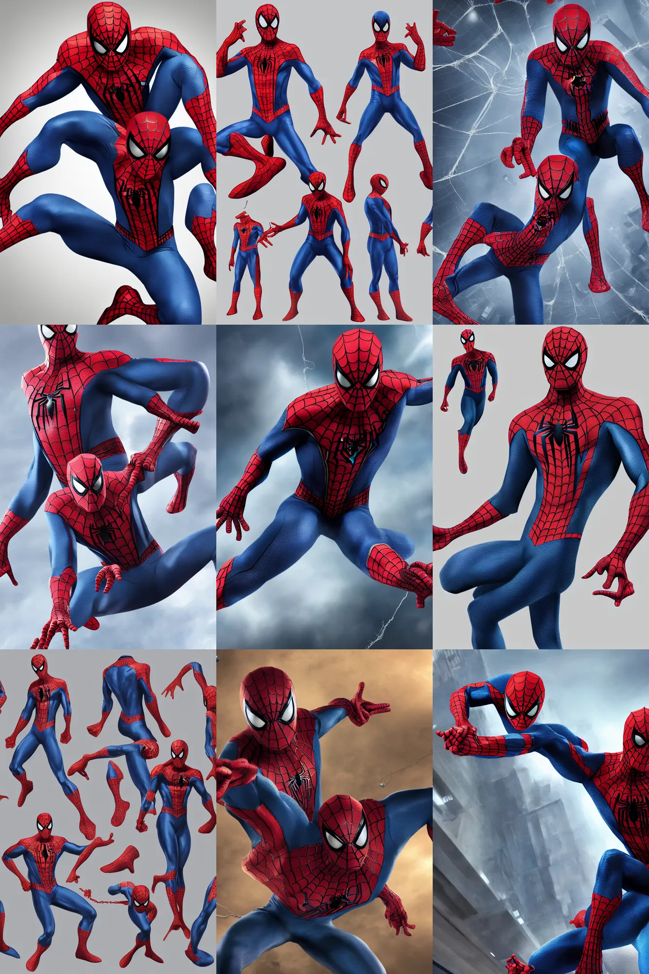 Image similar to concept art of spiderman suit , detailed suit, Marvel, Octan, 8K resolution,