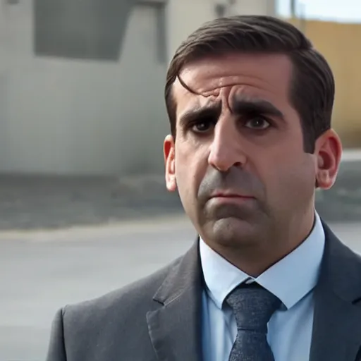 Image similar to a still of a kurdish! michael scott in the ofiice us, 8 k, high resolution