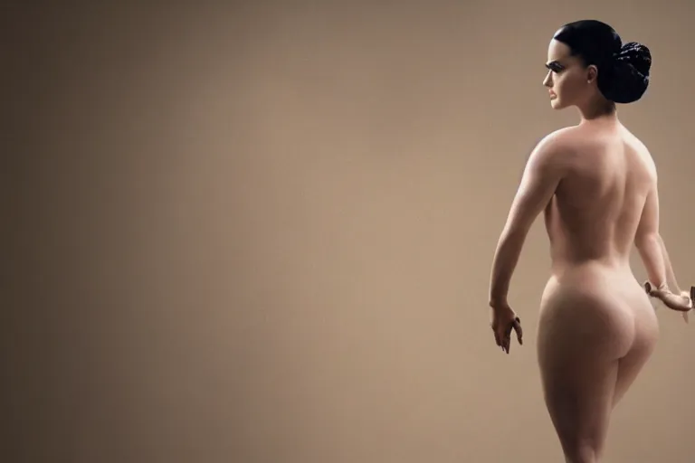 Image similar to an 8 k perfectly detailed studio lit full body symmetric!! front pose film still of katy perry as venus de milo