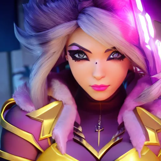 Image similar to still of pretty Ashe (League of Legends) in KDA More music video. 3d render, octane render, game art, realistic, highly detailed, trending on artstation, 4k, trending on artstation, pixar, cgsociety, unreal engine 5, redshift render, trending on artstation, blender, behance, cg