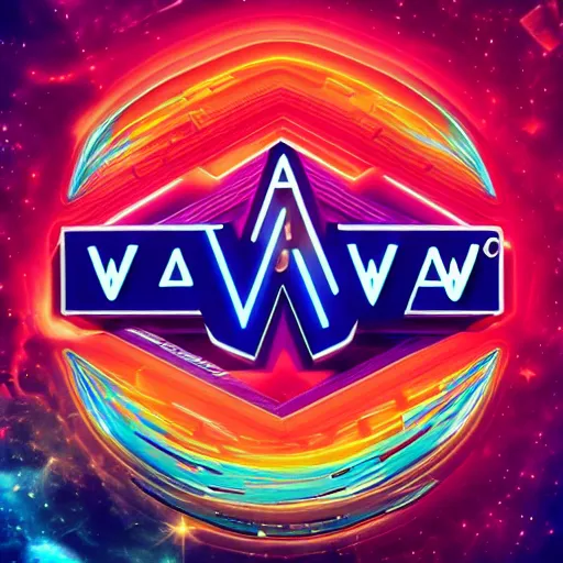 Image similar to a and w vaporwave logo, colorful, digital art, cosmic, 3 d high definition, trending on art station, photorealistic, high resolution, 8 k, octane, hyper detailed, insane details, intricate, elite, ornate, elegant trend, highly detailed and intricate, sharp focus, photography, unreal engine