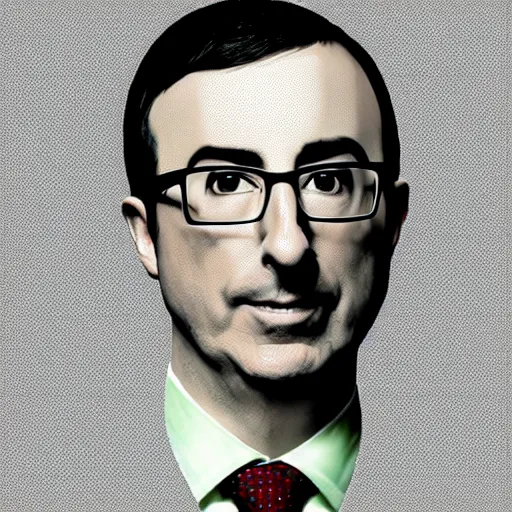 Prompt: john oliver!! portrait, in the style of origami