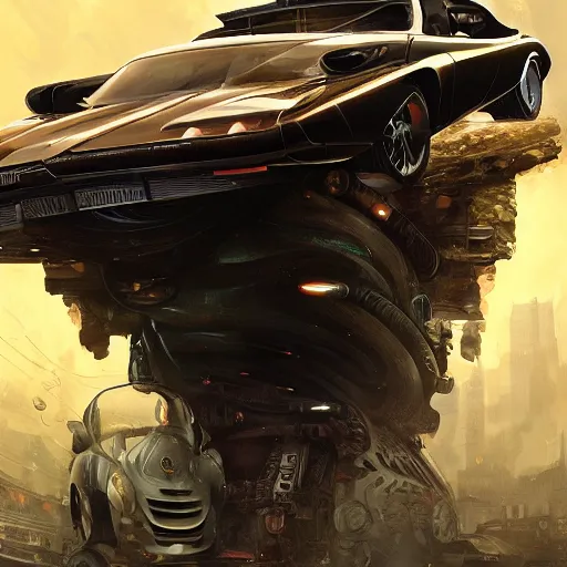 Prompt: full view of a car, intricate, elegant, highly detailed, digital painting, concept art, smooth, sharp focus, art style from Wang Ke and Greg Rutkowski and Bruce Kaiser and Scott Robertson and Dmitry Mazurkevich and Doruk Erdem and Jon Sibal, small style cue from Blade Runner and Total Recall