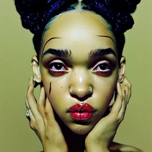 Image similar to fka twigs portrait by james jean and Jason Chan