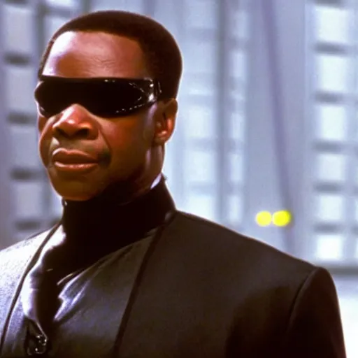 Image similar to A still of Levar Burton as Morpheus in The Matrix (1999)